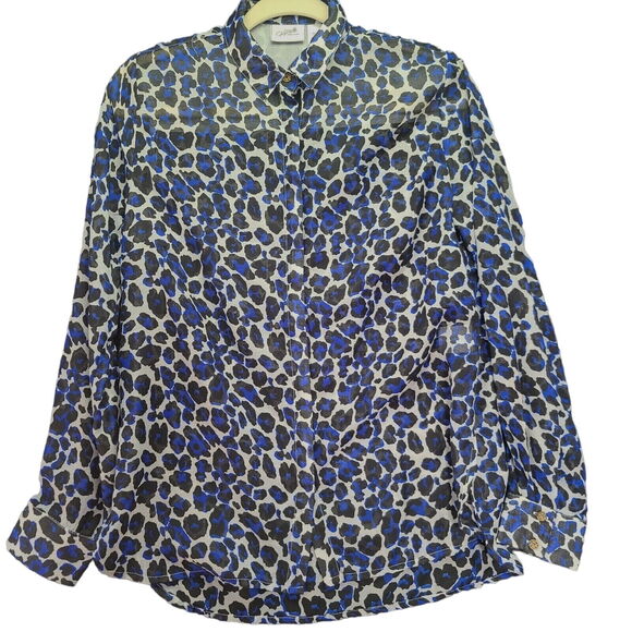 Jaclyn Smith Womens Button Up Multi-Color Size Small 100% Polyester Long Sleeve - Picture 1 of 12